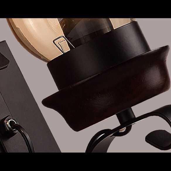 Style de style industriel ombré mural en verre clair appliques murales d'éclairage en clair