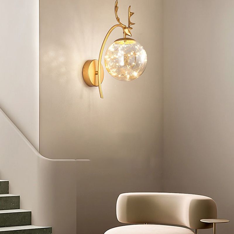 Modern Creative Wall Lamp Glass Bedside Wall Sconce Light for Living Room