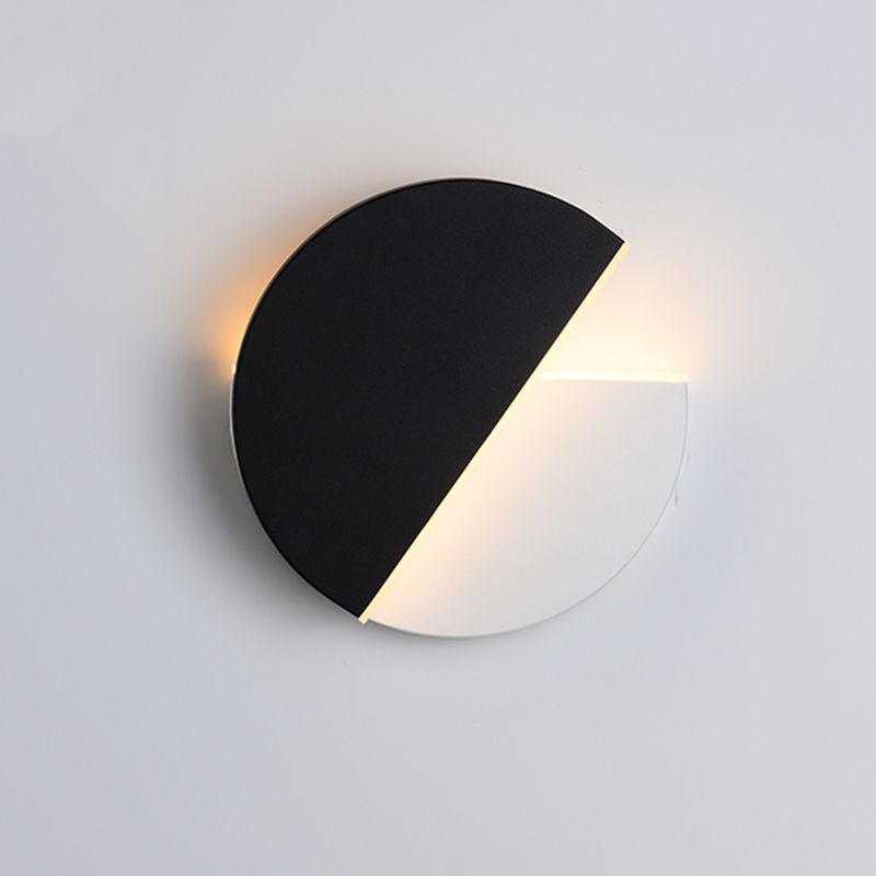 1-Light Black Minimalism Sconce Light Fixtures Iron Wall Lamp Sconce for Bedroom