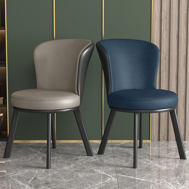 Eigentijdse stijl eetkamerstoelen keuken matte afwerking eetstoelen met metalen benen