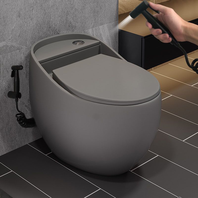 Concealed Tank Flush Toilet Modern Floor Mount One-Piece Toilet with Slow Close Seat