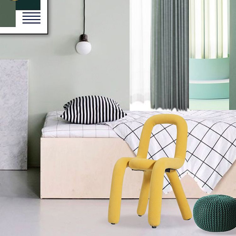 Juego de sillas de lino de estilo contemporáneo, cocina, comedor, sillas laterales con respaldo abierto