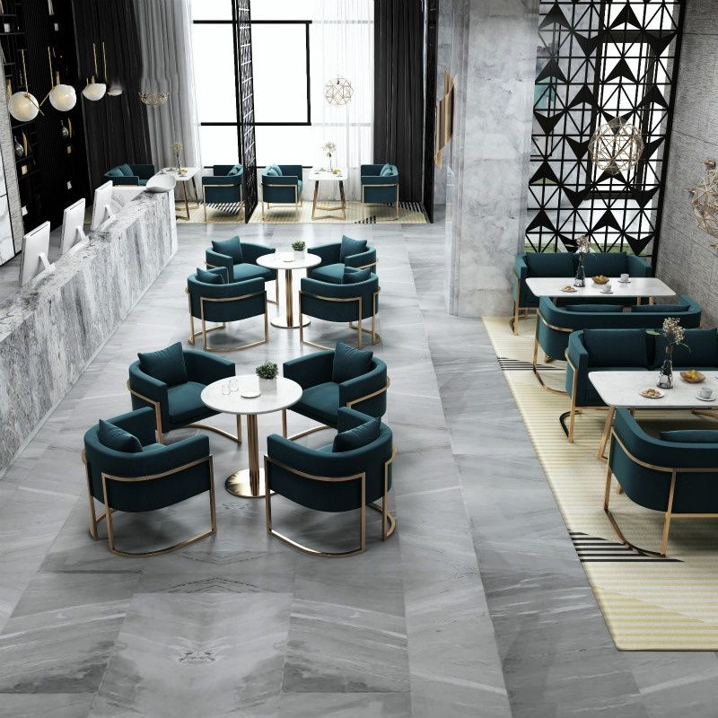 Glam Style Marble Dining Table 1/2/3/4/5 Pieces Dining Set for Home Use
