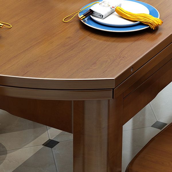 Modern Style Dining Table Solid Wood Butterfly Leaf Dining Table for Dining Room