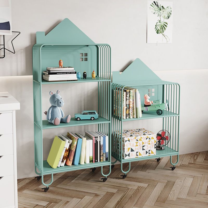 Contemporary Metal Bookshelf Standard Shelves Included Bookcase