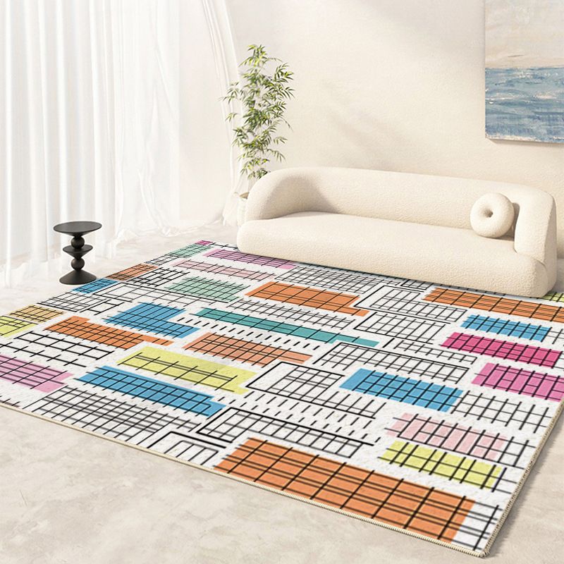 Tapis Simple violet en Polyester, pièce de couleur, résistant aux taches, pour la décoration de la maison
