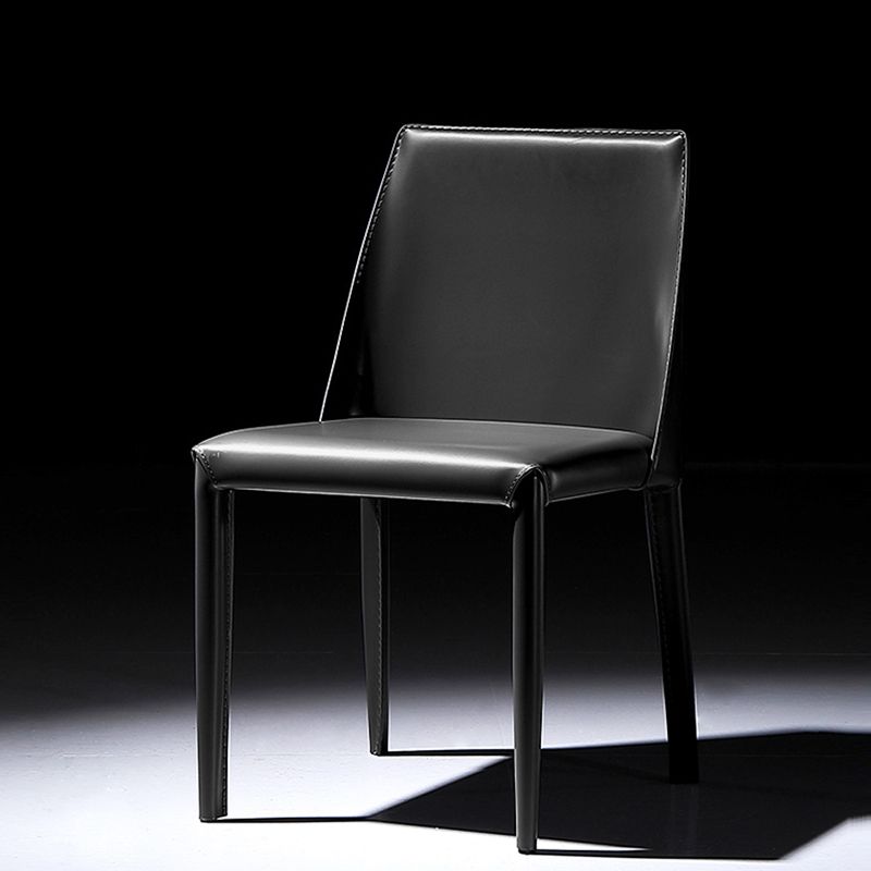 Modern Simple Side Chair Faux Leather Side Dining Chair for Living Room