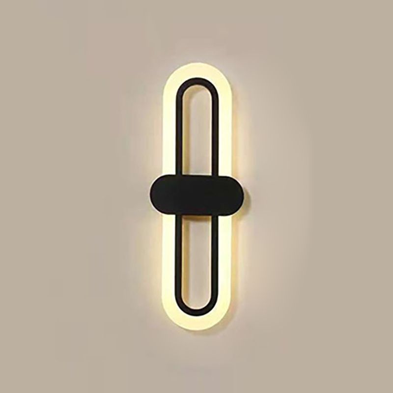 Nordische Metallwandleuchte ovale Form 16 "hohe LED -Wandleuchten für Schlafzimmer