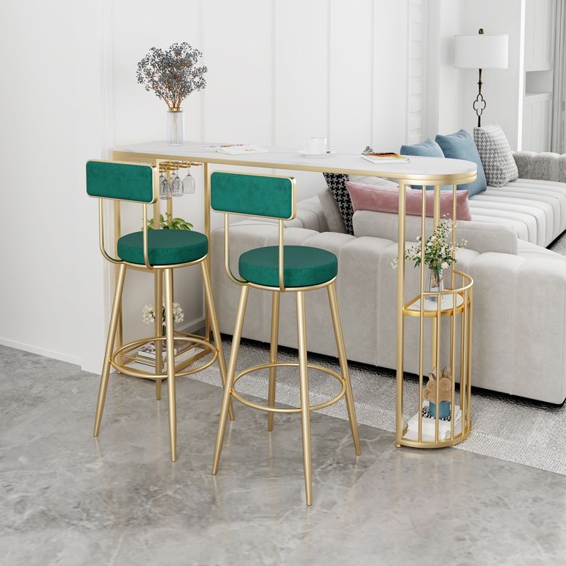 Glam Style Stone Specialty Bar Stool Table Table for Living Room
