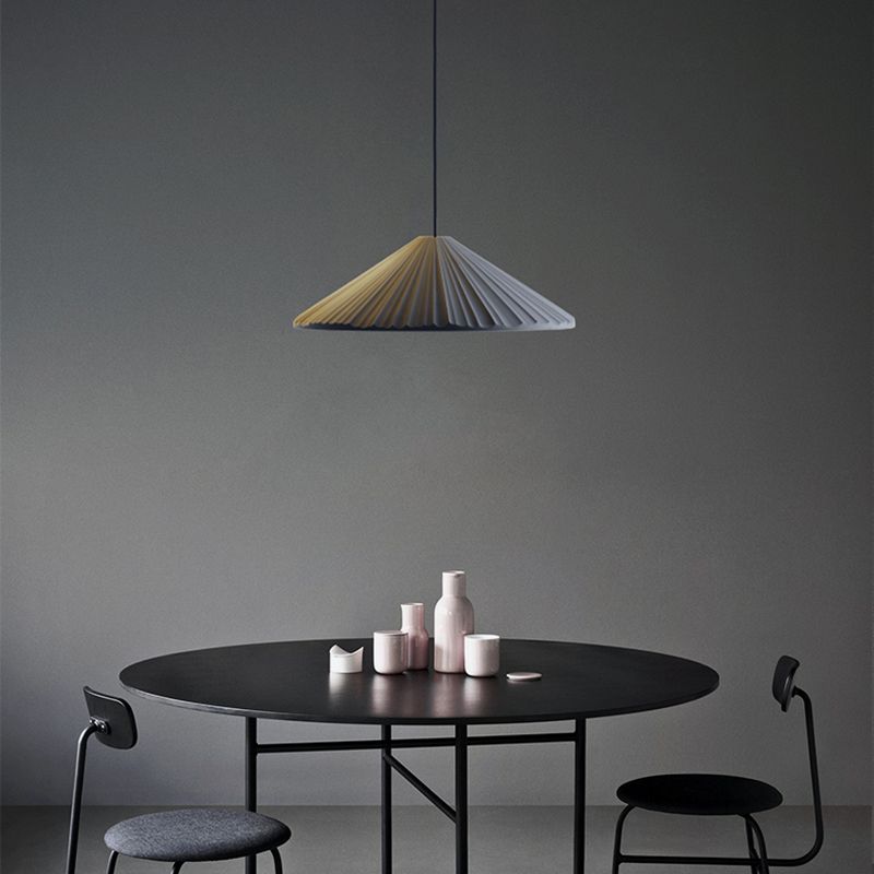 Forme du cône de ciment Lumières de suspension de macaron moderne 1 luminaire de support léger.