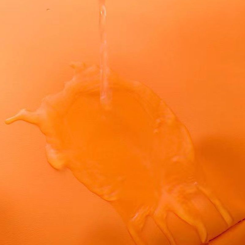 Modern Ottoman PU Leather Upholstered Solid Color Tear Resistant Square Ottoman