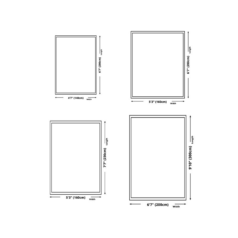 Simple Geometric Printed Carpet Polyester Indoor Rug Non-Slip Backing Rug for Home Decoration