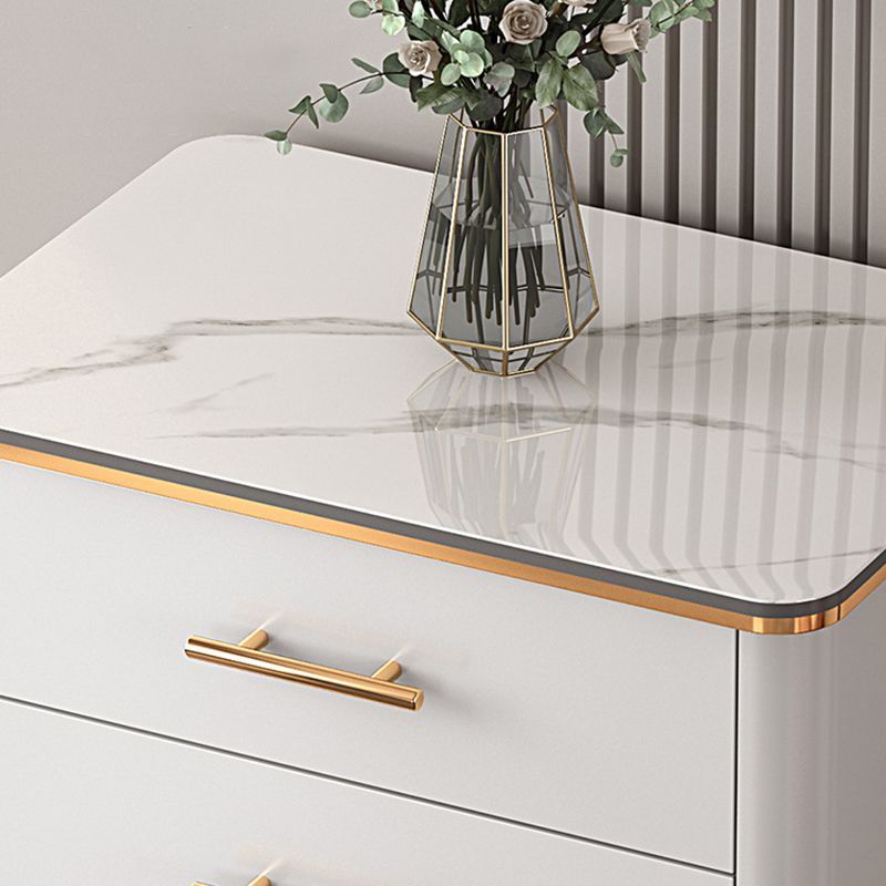 Classic Glam Lingerie Chest Vertical Marble Storage Chest with Drawers for Bedroom