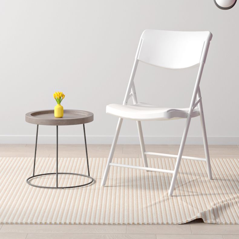 Silla de comedor de metal contemporáneo, silla lateral de comedor con respaldo abierto sin brazos para el hogar
