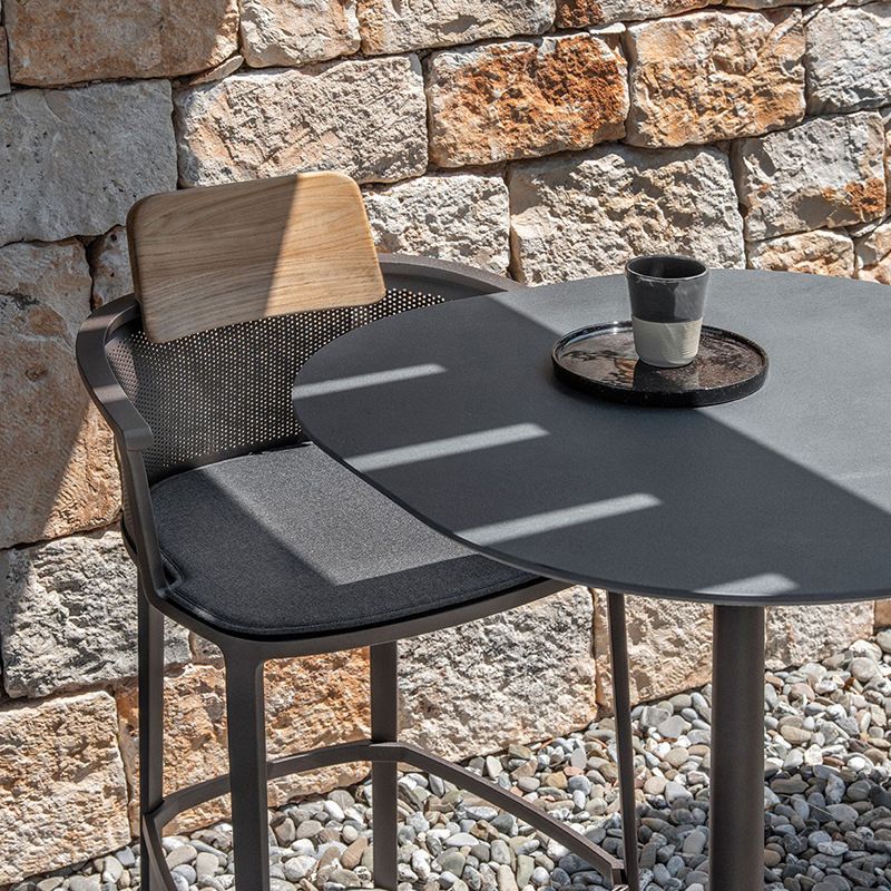 Modern Sintered Stone Top Bar Table Set 1/3 Pieces Round Counter Table Set for Outdoor