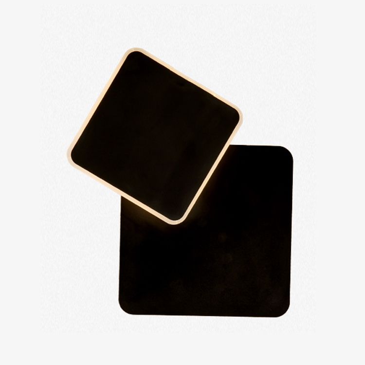 Prononi del comodino in metallo a parete a led geometrica rotatabile