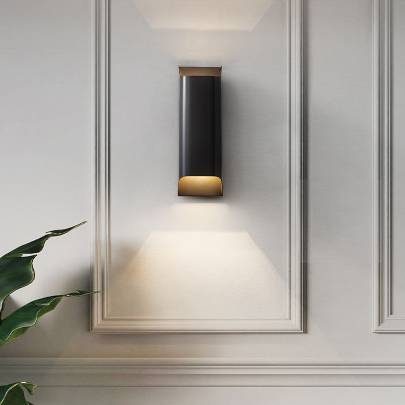 Modernism Wall Sconce Black Sconce Lighting with Copper for Hallway