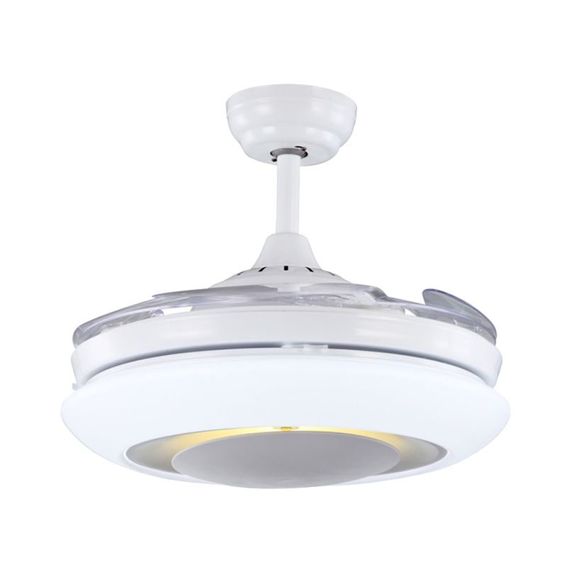 42 "W LED acrylique suspendu la lampe de la lampe moderniste Restaurant de beignet blanc 4 Pares transparentes semi-rince