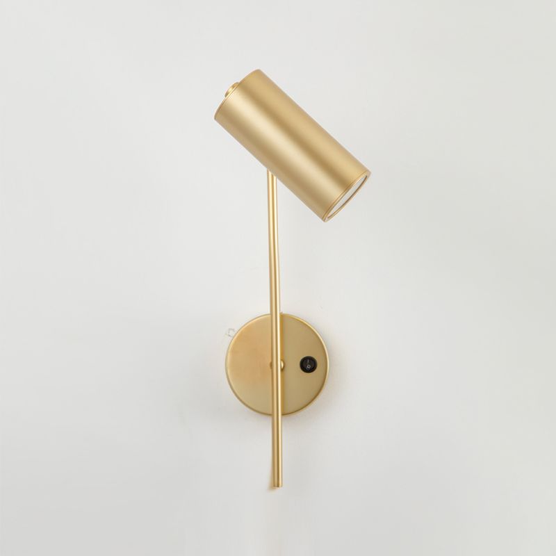 Nordic Style Metal Wall Light Cylinder 13.5" High Reading Wall Sconce for Bedroom