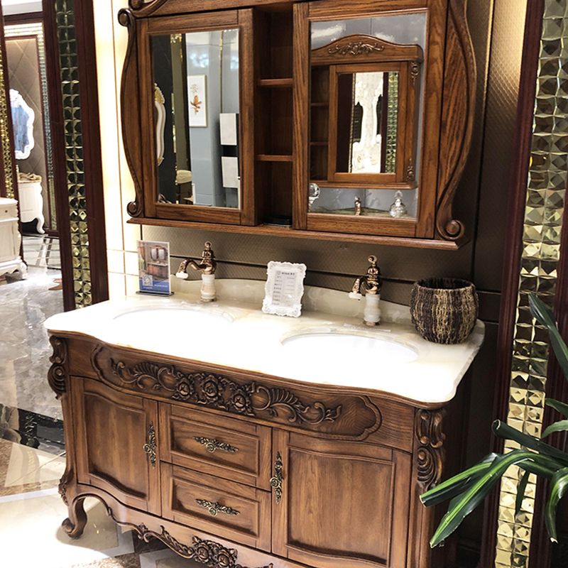 Traditional Bathroom Vanity Solid Wood Mirror Included Bathroom Vanity Cabinet