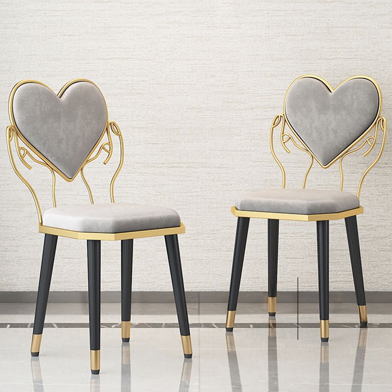 Nordic Style Velvet Dining Chair Metal Dining Chairs for Restaurant Use