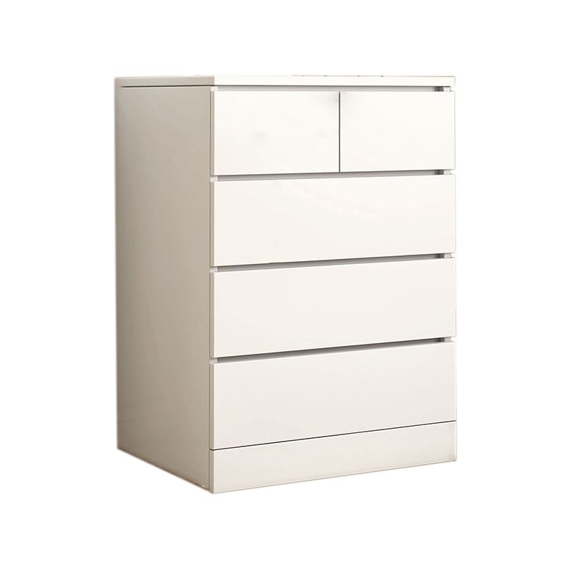 Contemporary Manufactured Wood Accent Chest Rectangle White Accent Chest with Drawer