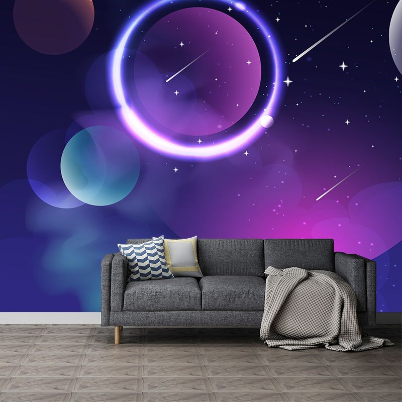 3D Art Style Kids Universe Mural Wallpaper Illustration Mildew Resistant Wall Covering