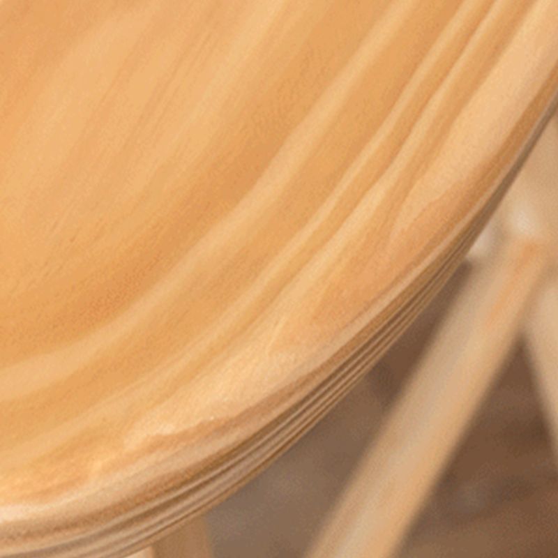 Contemporary Style Counter Stool Pine Solid Wood Bar Stool with Footrest