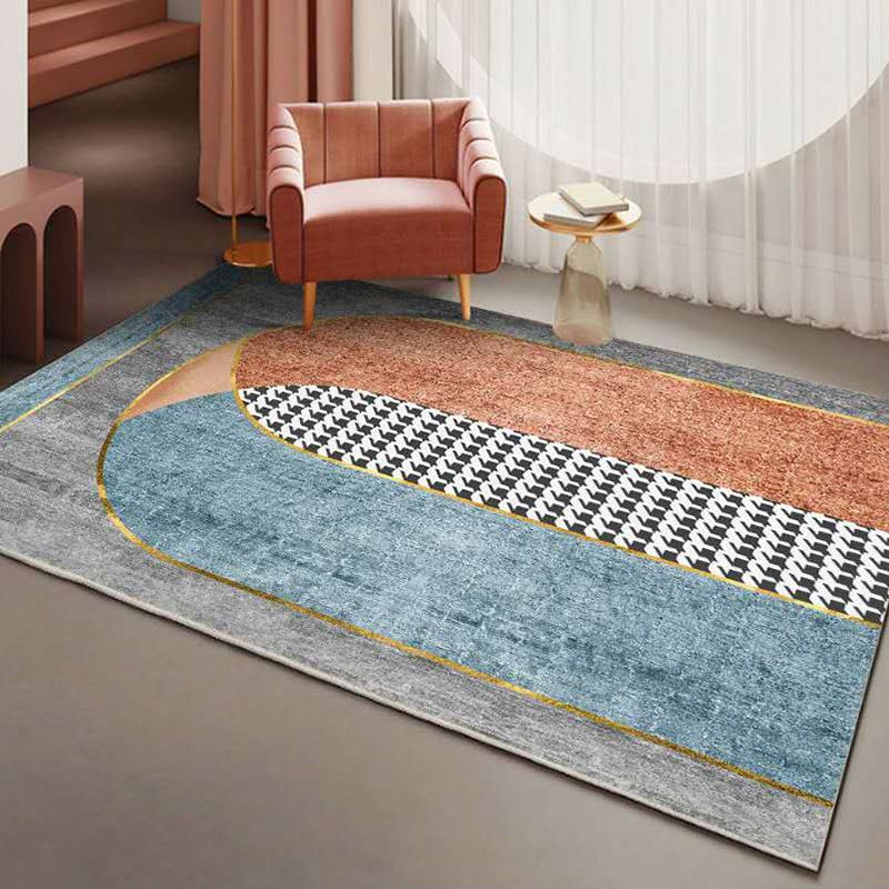 Moderner Houndstooth Muster Teppich Farbe gemischter Polyester Teppich -Fleckenfest -Resistent Innenteppich für Wohnkultur