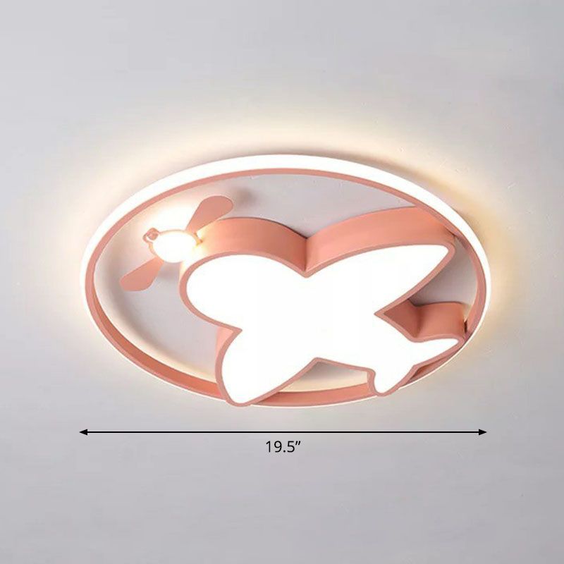 Plane Form Flush Mount Beleuchtung Kinder Stil Acryl Schlafzimmer LED Flush Halterung Halterung