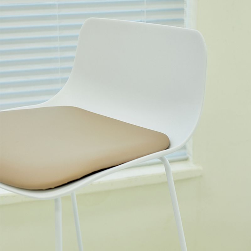 Indoor Footrest Dining Stool Plastic Industrial Low Back Counter-height Stool