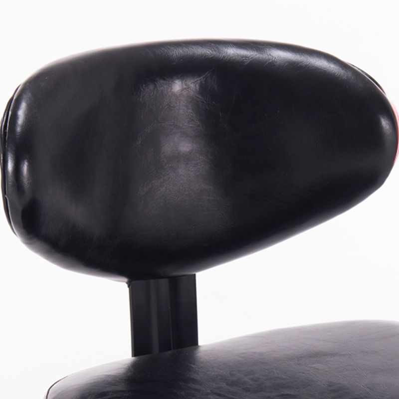 Taburetes escandinavos de cuero con altura ajustable, taburetes de bar giratorios plateados con respaldo bajo