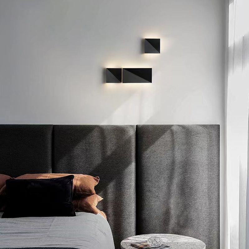 Modernism Wall Sconce Rectangle Shade Sconce Lighting for Bedroom