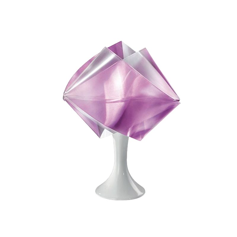 Lampada da comodino in ferro viola/giallo stile semplice con 1 lampadina, illuminazione da comodino in ferro con base per soggiorno
