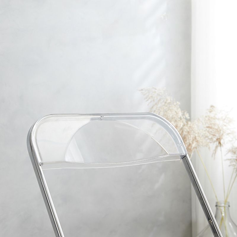 Sillas de comedor de estilo moderno, sillas laterales sin brazos con respaldo abierto y patas de metal para cocina