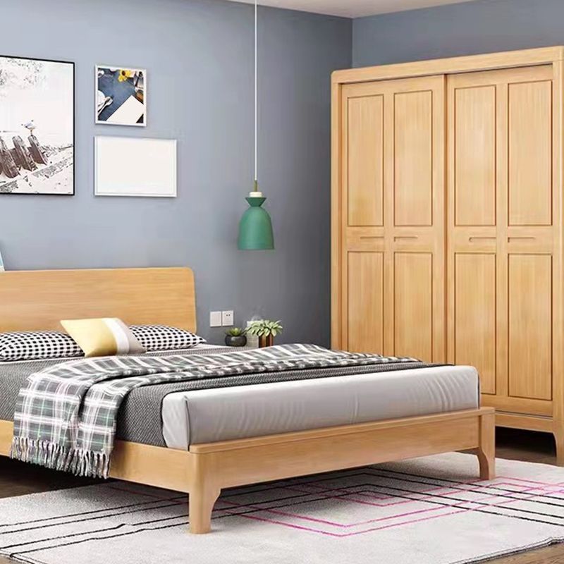 Traditional Solid Wood Wardrobe Freestanding Wardrobe with Self Close Drawers and Doors