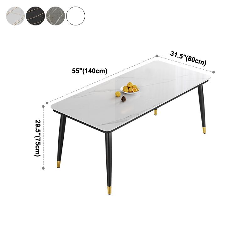 Table à manger de la table de pierre fritté standard industrielle avec base de 4 jambes