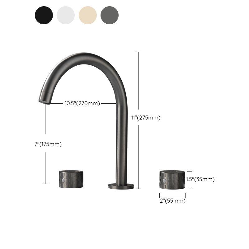 Modern Bathroom Faucet Two Handle Temperature Control Bathtub Faucet