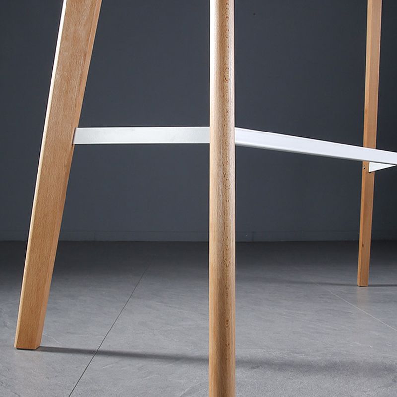 Modern Style Wooden Top Rectangle 4 Legs Bar Dining Table for Home