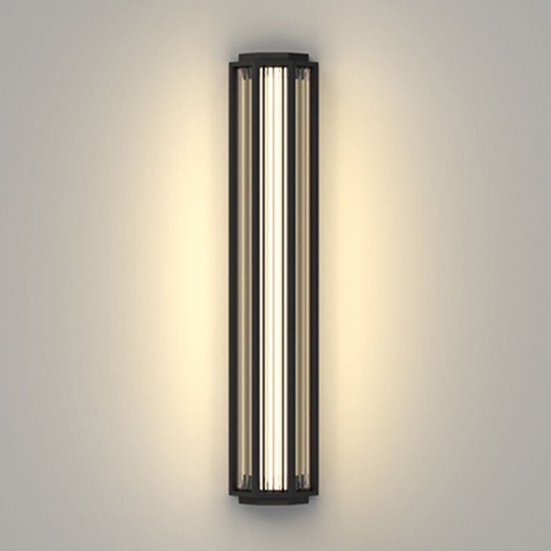 Simple Wall Sconce Black Outdoor Wall Light Fixture with Metal