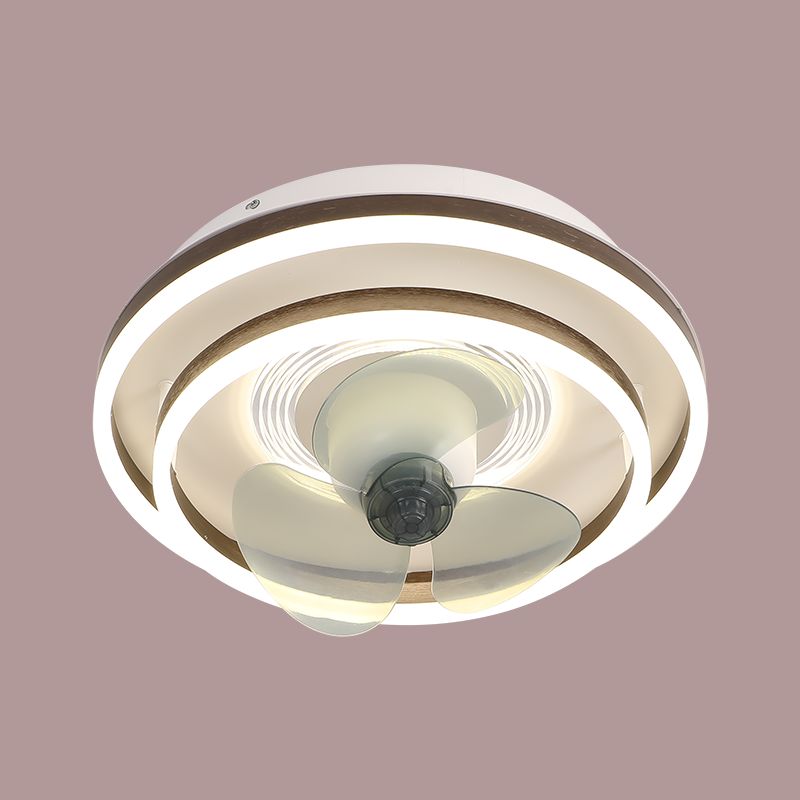 Rotatable-Head Ceiling Fan Lamp Frequency Conversion Modern LED Semi Flush Mount Light