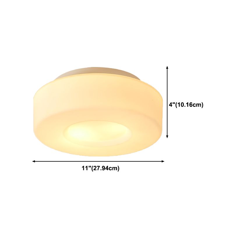 Simple Ceiling Light American Ceiling Mount Light with Glass Shade for Bedroom