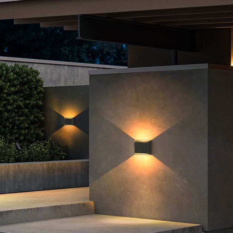 Grey Aluminum LED 1 - Light Wall Fixture Square Wall Mounted Lighting