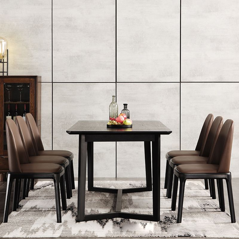 Traditional Chair Wood Solid Back Dining Room Chair for Home