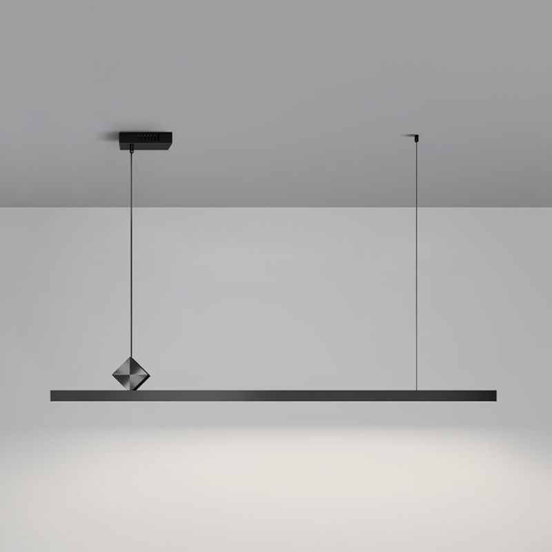 Luci del lampadario a LED LED LINEAR BLACI LAMIO DI METTAGLIE MODERNA MODERNA PER LAMA PASSAGGIO