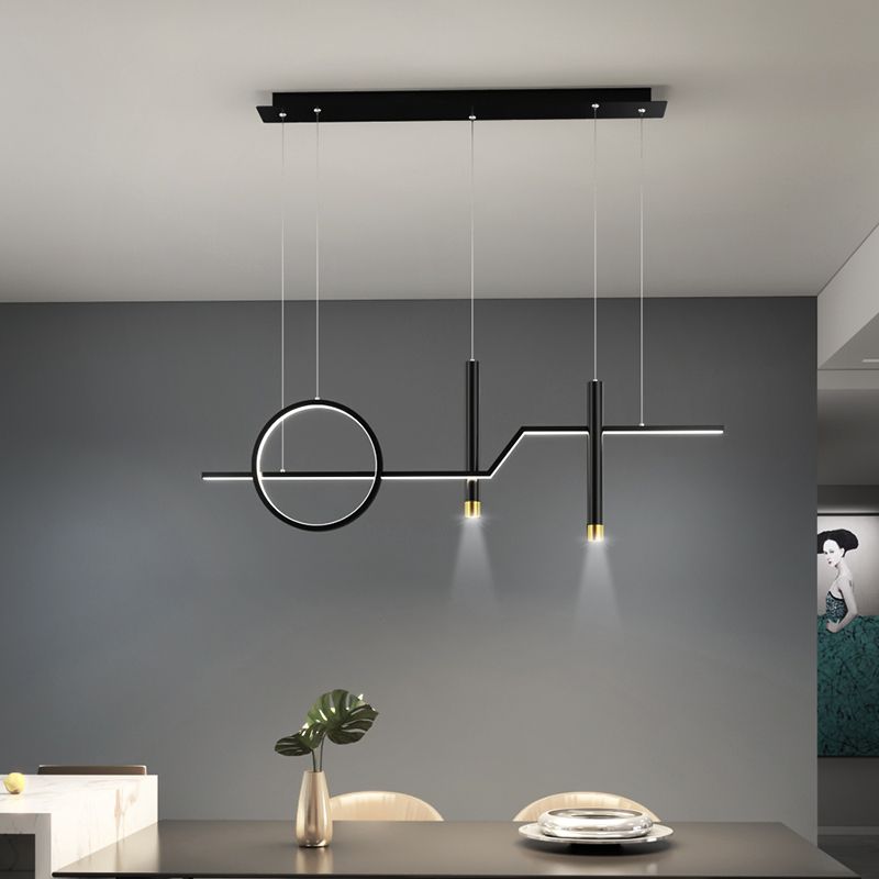 Modern Chandeliers For Dining Room Geometric Hanging Pendant Lights Metal Chandelier