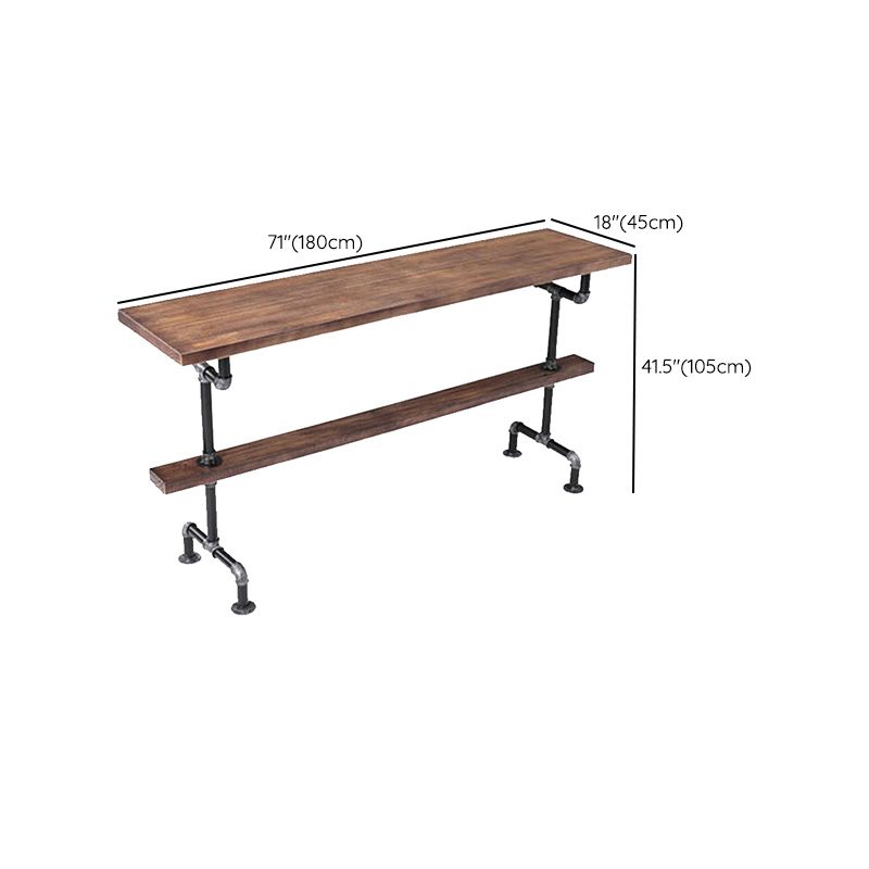 Solid Wood Counter Height Table Rectangle Bar Height Pub Table