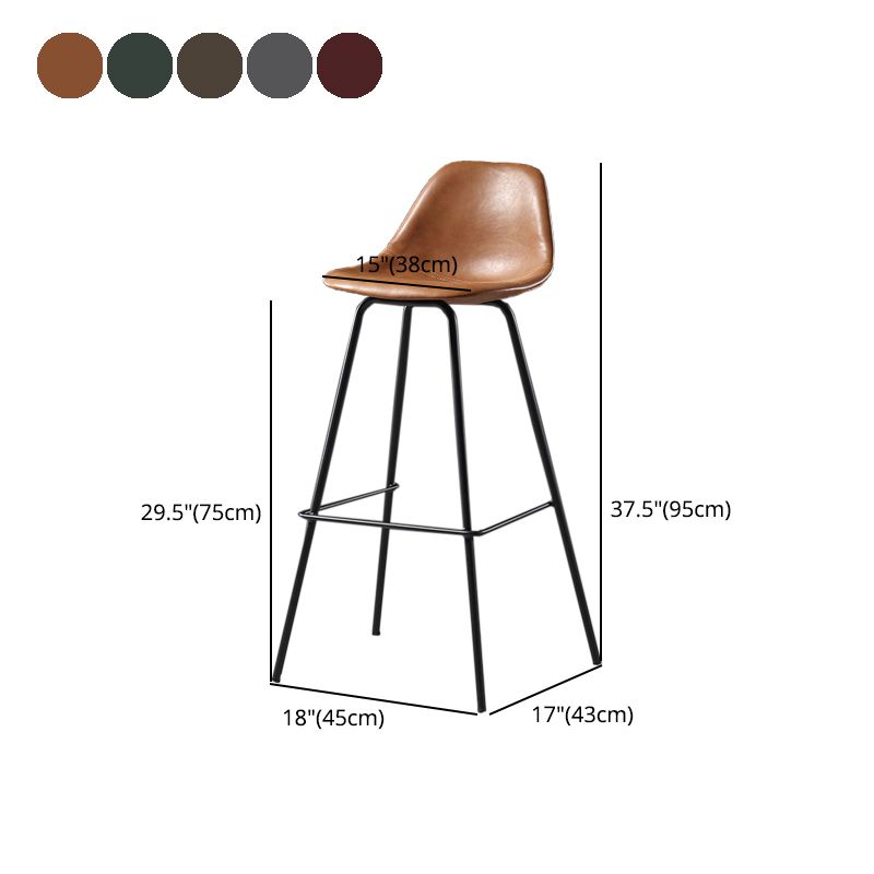 Taburete de bar con respaldo bajo, taburete sin brazos para interiores, moderno y contemporáneo