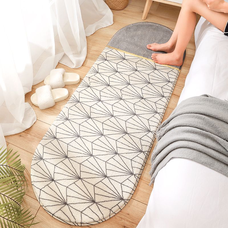 Multi-Color Bedroom Rug Comfort Geometric Print Indoor Rug Polypropylene Anti-Slip Backing Easy Care Carpet