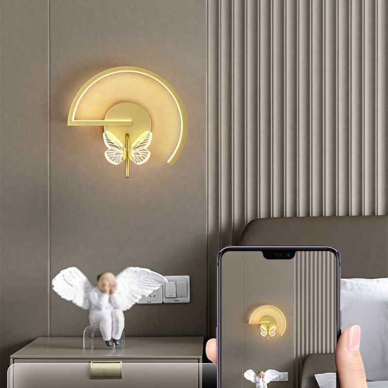 Metal Geometric Wall Mounted Lamps Modern Style 2 Lights Wall Light Sconces